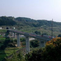 九州新幹線西九州ルート長崎県側（千綿大橋より）